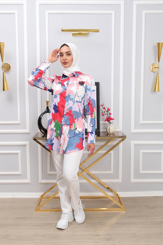 [2557-White-36] طقم قميص و بنطلون ملون 2557 (36, White) IMG_4261