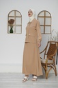 [2613-Beige-38] 2613 طقم تنورة قطعتين (38, Beige) D4951