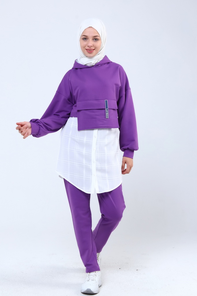 [2612-Purpl-36] 2612 طقم سبورت جيبه (36, Purple) NRC18502