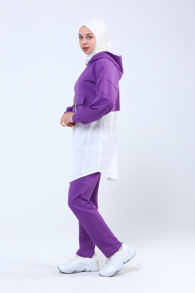 [2612-Purpl-36] 2612 طقم سبورت جيبه (36, Purple) NRC18508