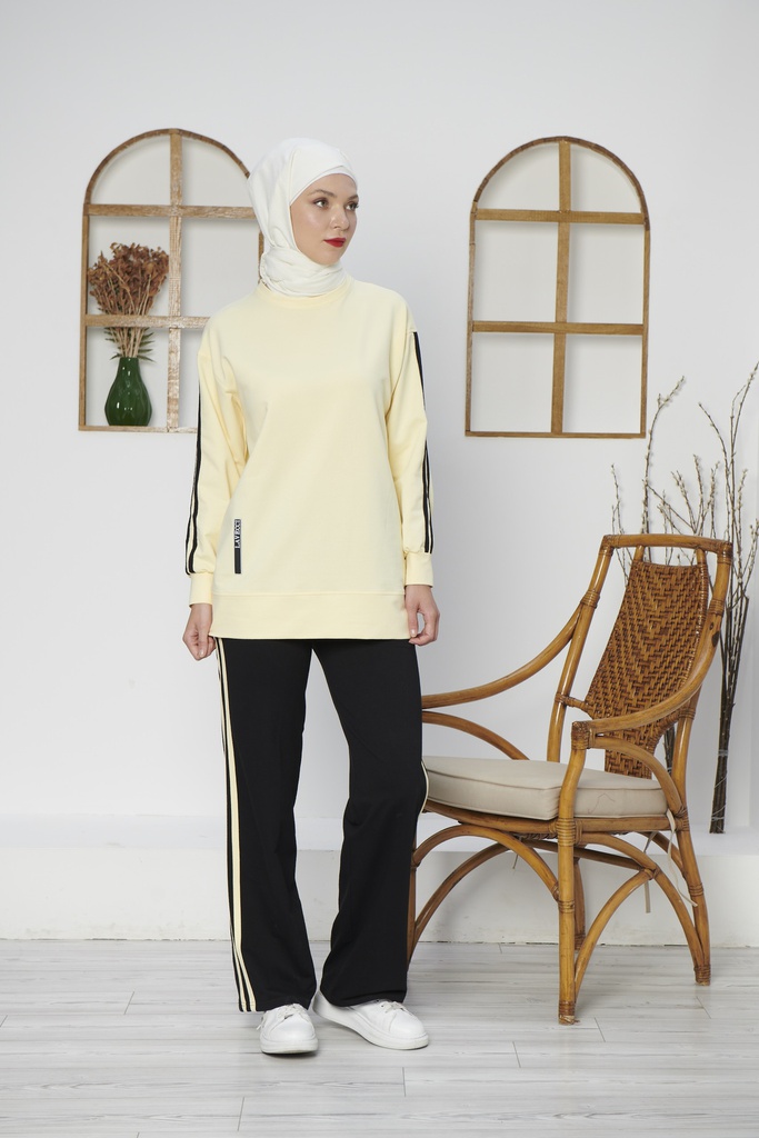 [2619-Yello-36] 2619 طقم سبورت (36, Yellow) D4843