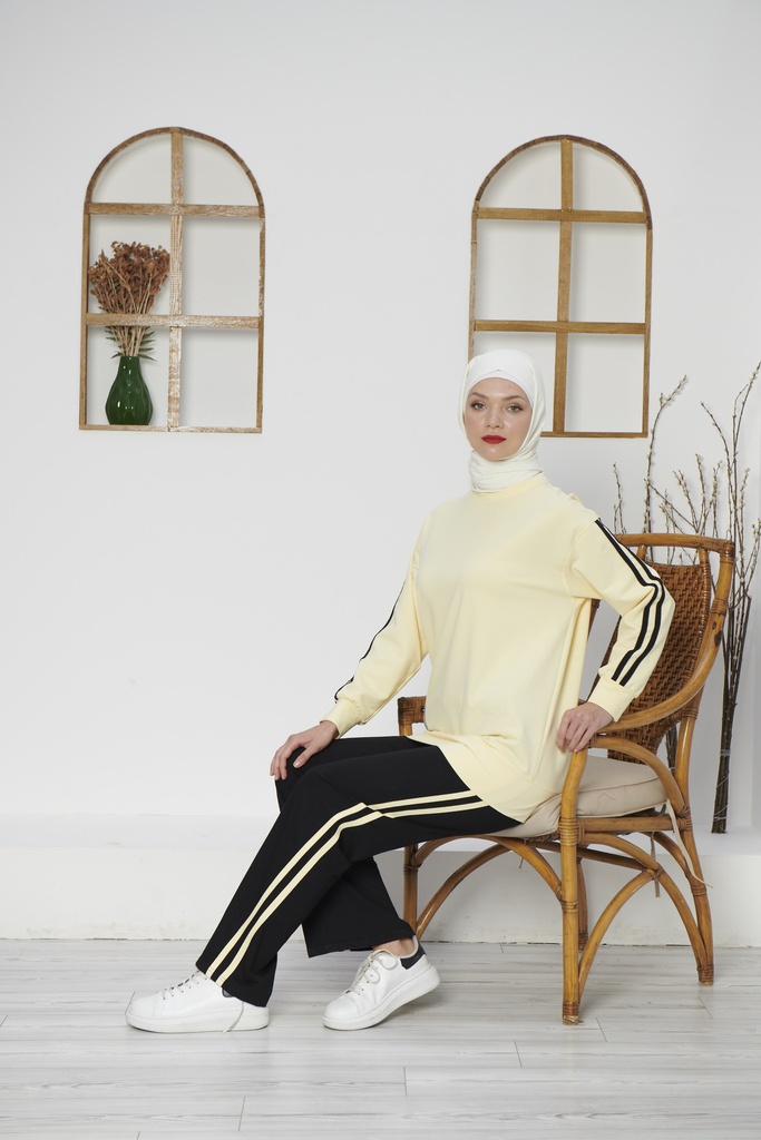 [2619-Yello-36] 2619 طقم سبورت (36, Yellow) D4849