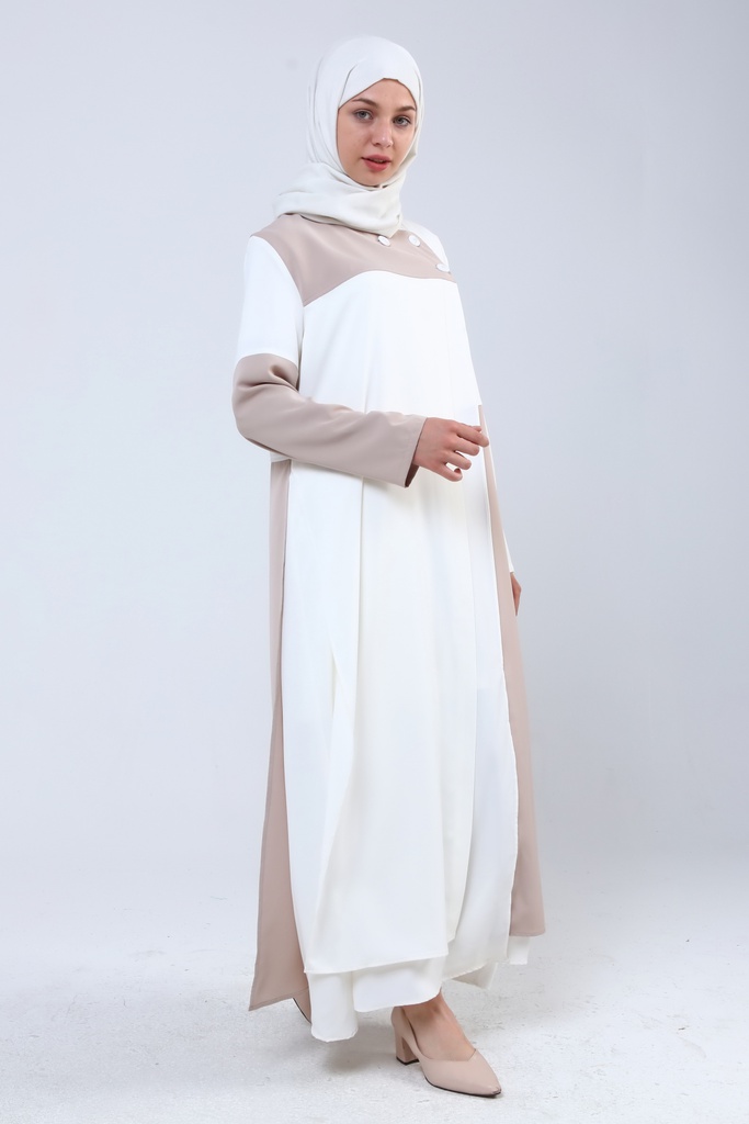 [1611-Beige- S] 1611 عباية (S(36-38), Beige) NRC18339