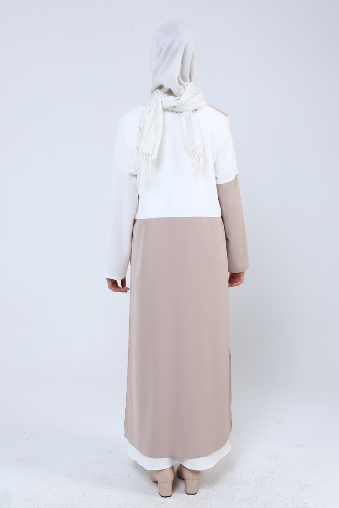 [1611-Beige- S] 1611 عباية (S(36-38), Beige) NRC18341