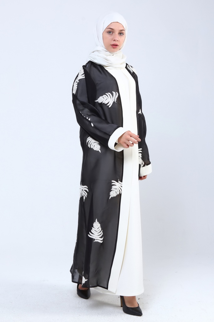 [2609-Blac-S] 2609 فستان كيمونو (S(36-38), Black) NRC18433