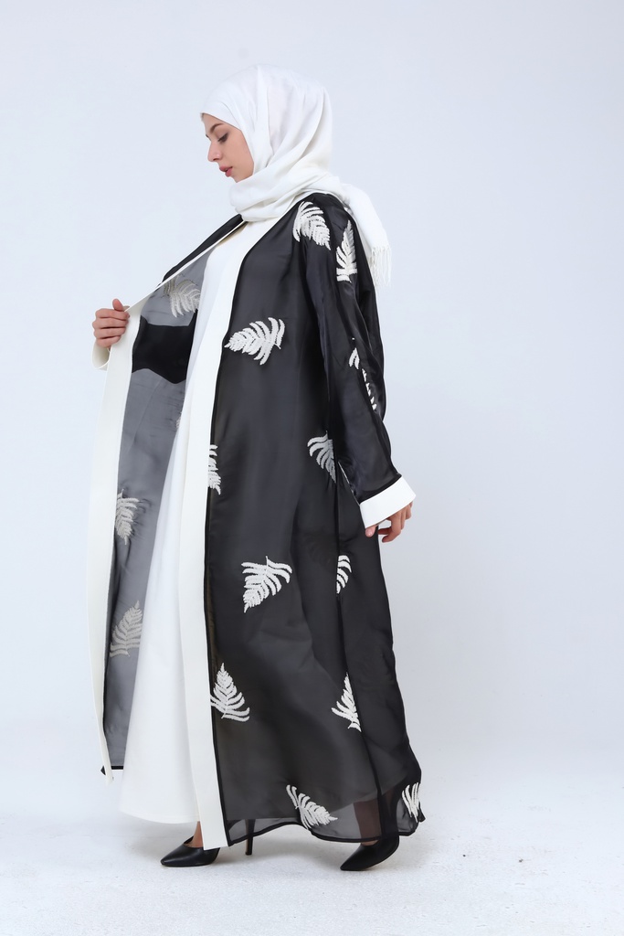 [2609-Blac-S] 2609 فستان كيمونو (S(36-38), Black) NRC18438