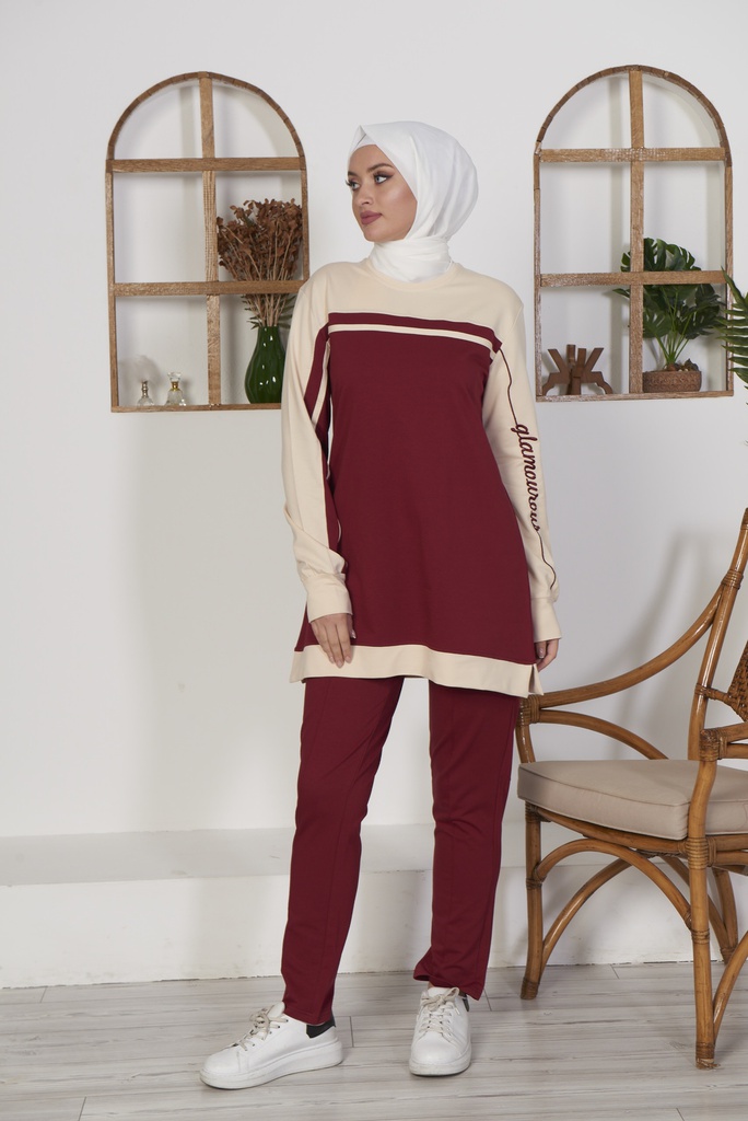 [2620-Maroo-36] طقم 2620 (36, Maroon) 18272