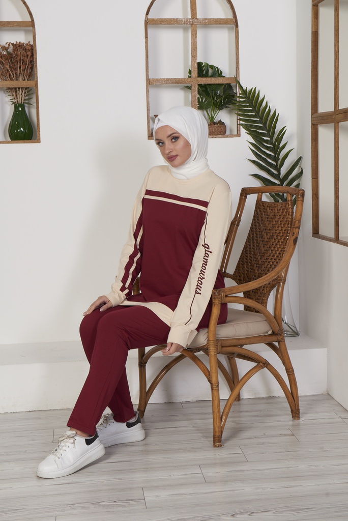 [2620-Maroo-36] طقم 2620 (36, Maroon) 18276