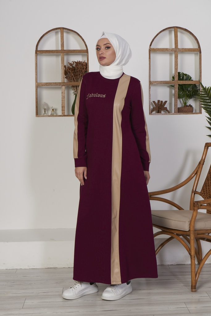 [1630-Maroo-38] جلباب 1630 (38, Maroon) 18294