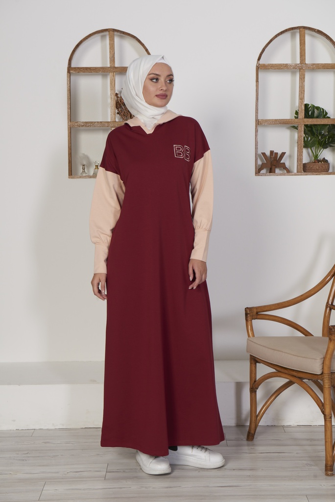 [1631-Maroo-38] جلباب 1631 (38, Maroon) 18344