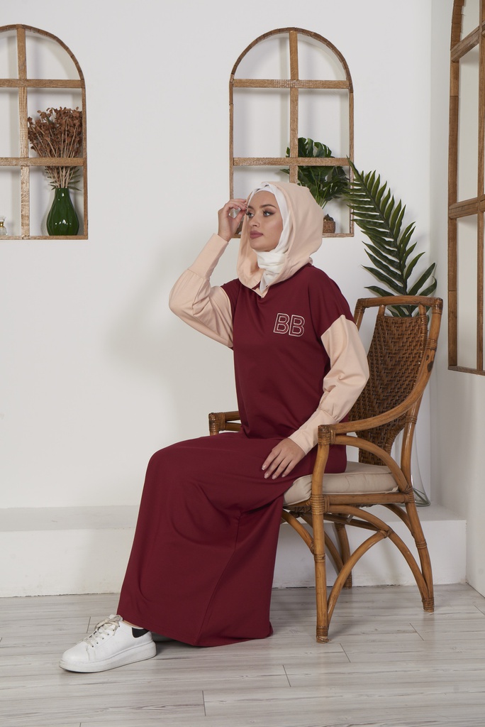 [1631-Maroo-38] جلباب 1631 (38, Maroon) 18349