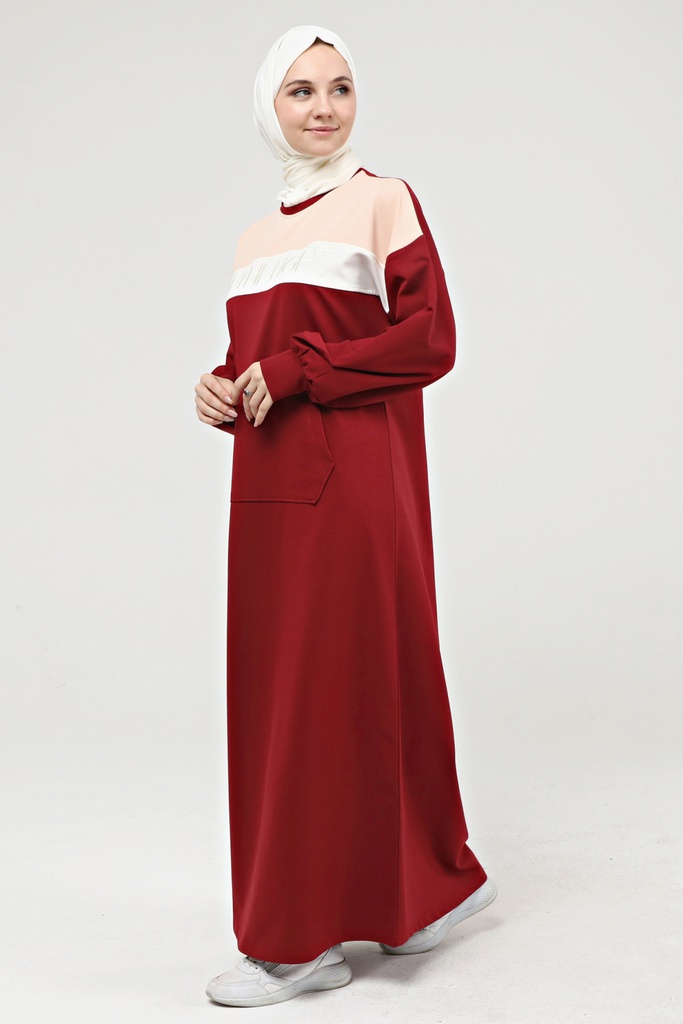 [1633-Maroo-38] جلباب 1633 (38, Maroon) OZKN9073