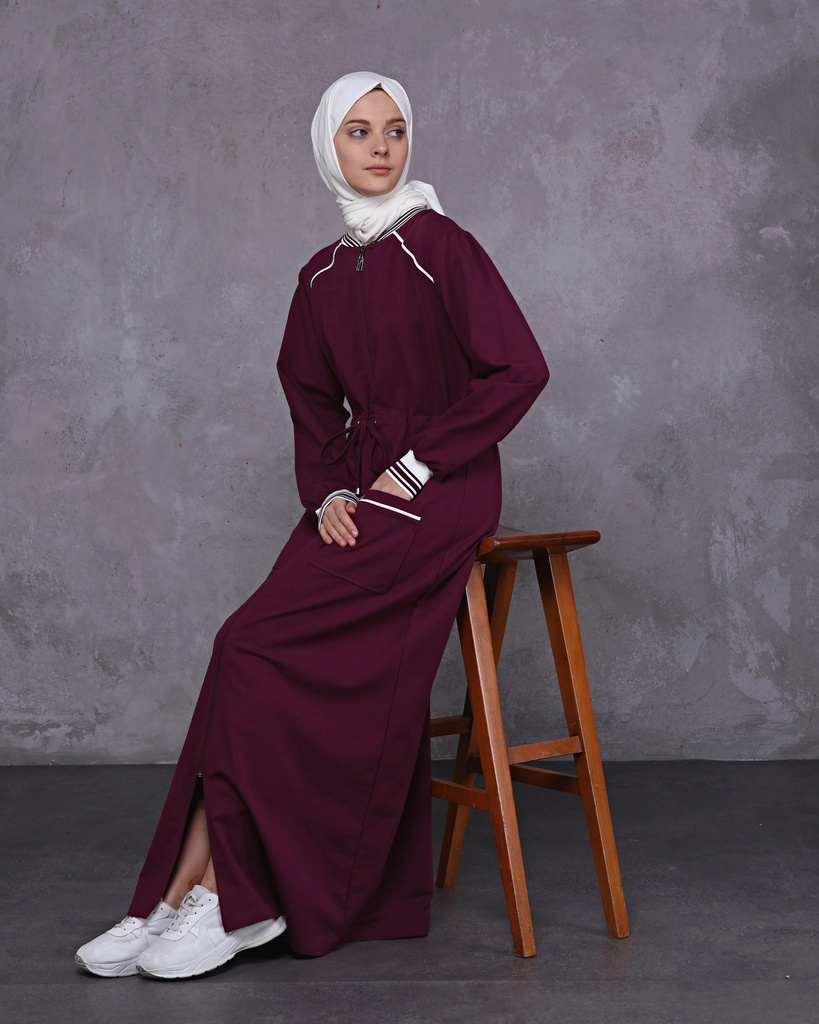 [1642-Maroo-36] جلباب 1642 (36, Maroon) OMER9949