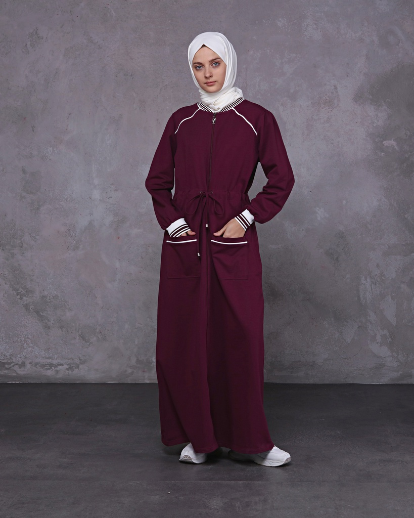 [1642-Maroo-36] جلباب 1642 (36, Maroon) OMER9950