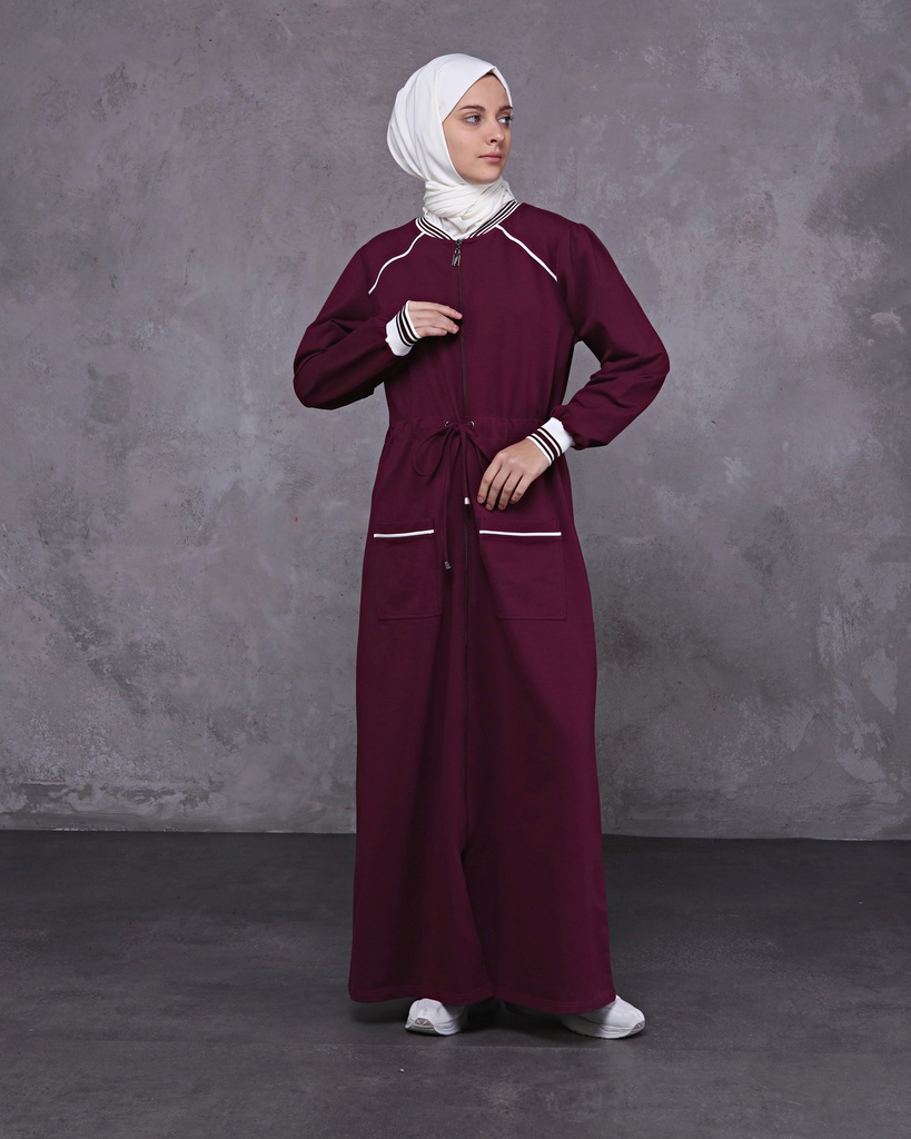 [1642-Maroo-36] جلباب 1642 (36, Maroon) OMER9952
