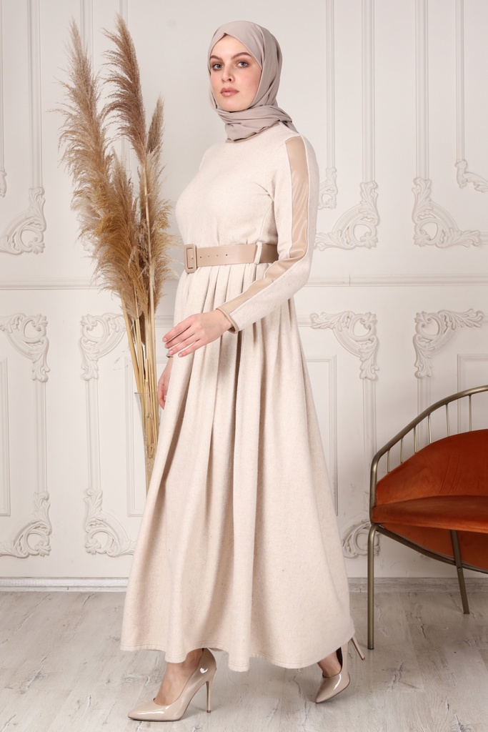 [1655-Beige-38] فستان 1655 (38, Beige) OMER3905