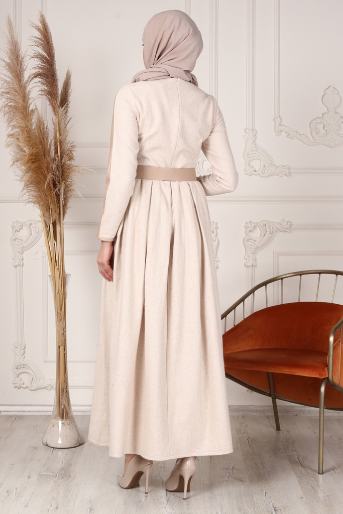 [1655-Beige-38] فستان 1655 (38, Beige) OMER3906