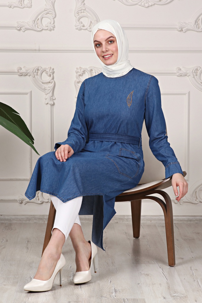 [1667-Jeans-36] تونيك 1667 (36, Jeans) OMER1372