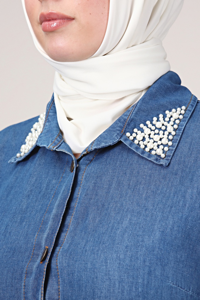 [1657-Jeans-36] فستان جينز 1657 (36, Jeans) OMER1292