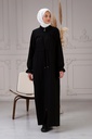 [1524-Blac-38] عباية مطرز (38, Black) NRC44479
