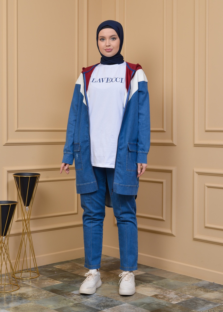 طقم  جينز ثلاث قطع