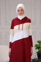 [1519-Maro-38] جلباب قطن مع طاقية (38, Maroon) NRC41866