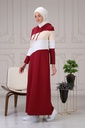 [1519-Maro-38] جلباب قطن مع طاقية (38, Maroon) NRC41870