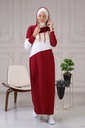 [1519-Maro-38] جلباب قطن مع طاقية (38, Maroon) NRC41871
