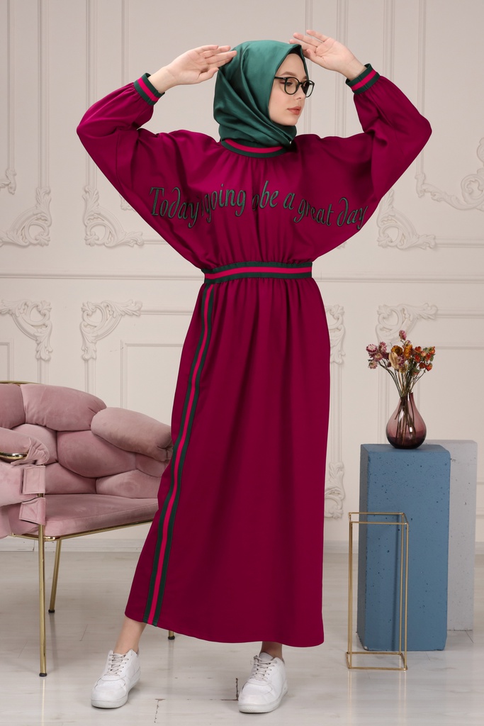 [1539-Maro-36] فستان فيرزاتشي (36, Maroon) NRC38747