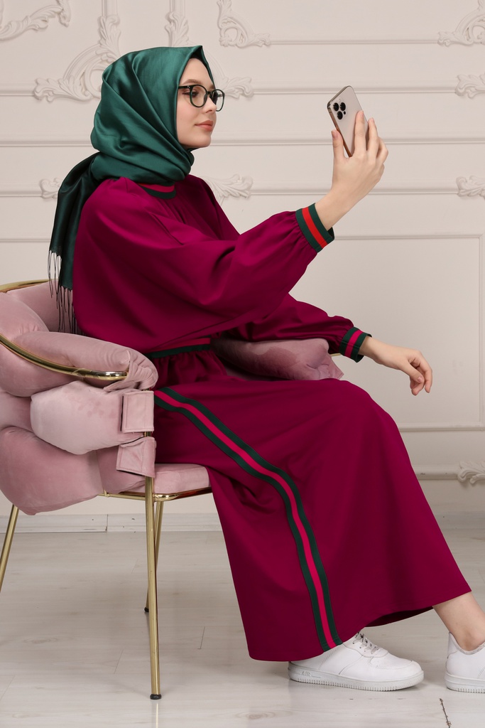 [1539-Maro-36] فستان فيرزاتشي (36, Maroon) NRC38753