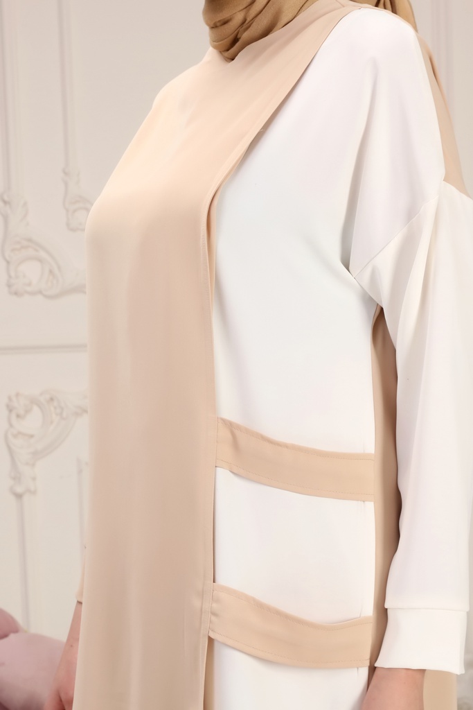 [2526-Beig-36] طقم قطعتين بلوزة و بنطلون 2526 (36, Beige) NRC37878