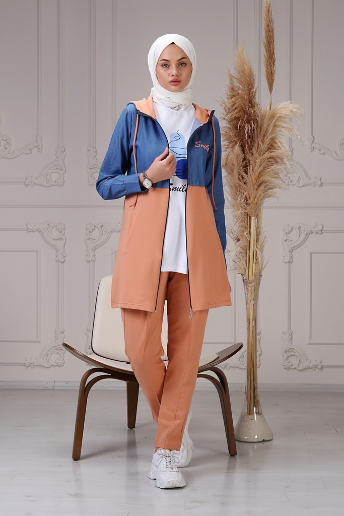 طقم جينز قطن ثلاث قطع