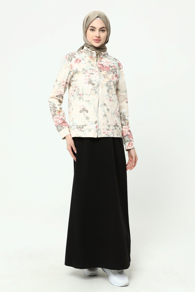 [2556-Blac-38] فستان مع جاكيت جينز ورد 2556 (38, Black) 2E3A8464