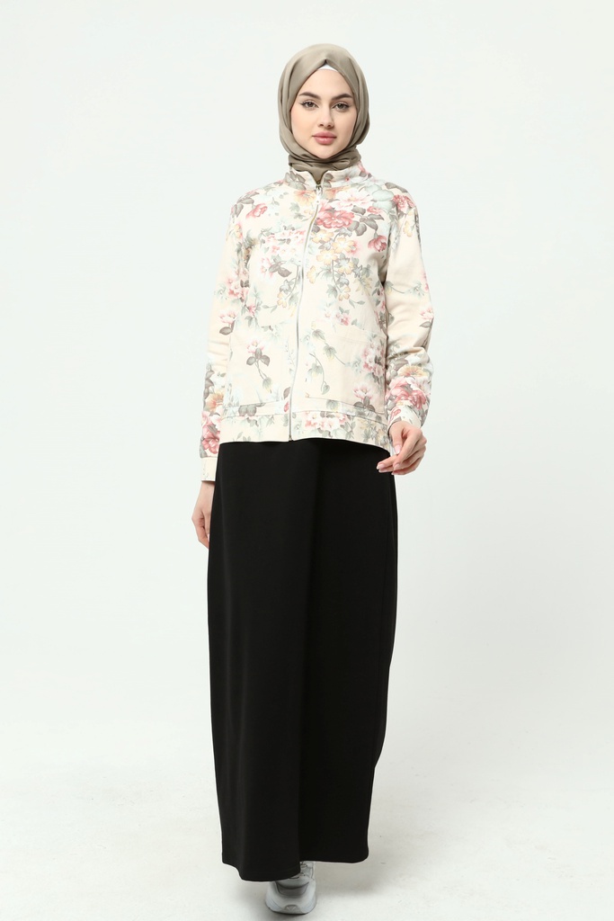 [2556-Blac-38] فستان مع جاكيت جينز ورد 2556 (38, Black) 2E3A8465