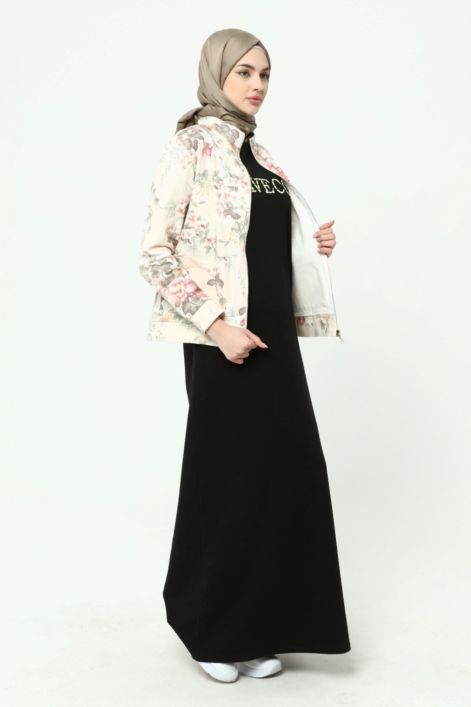 [2556-Blac-38] فستان مع جاكيت جينز ورد 2556 (38, Black) 2E3A8469