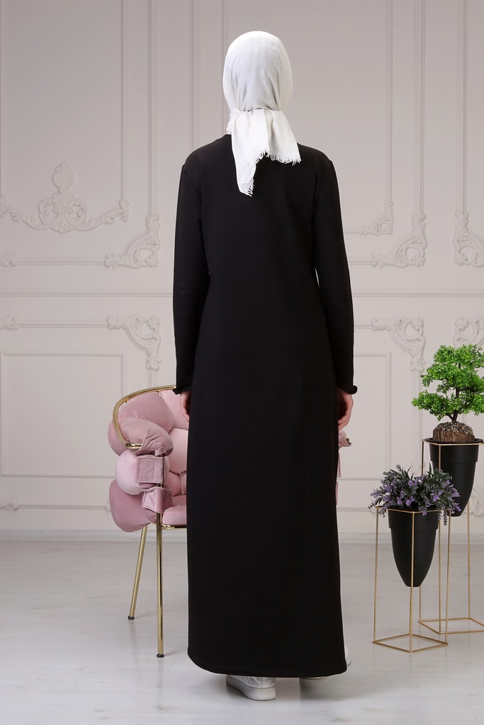 فستان خطين لون واحد