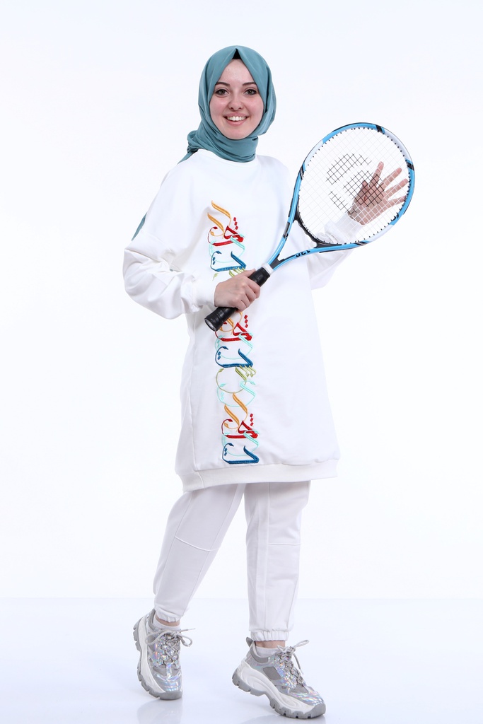 طقم بنطلون خط عربي قطعتين