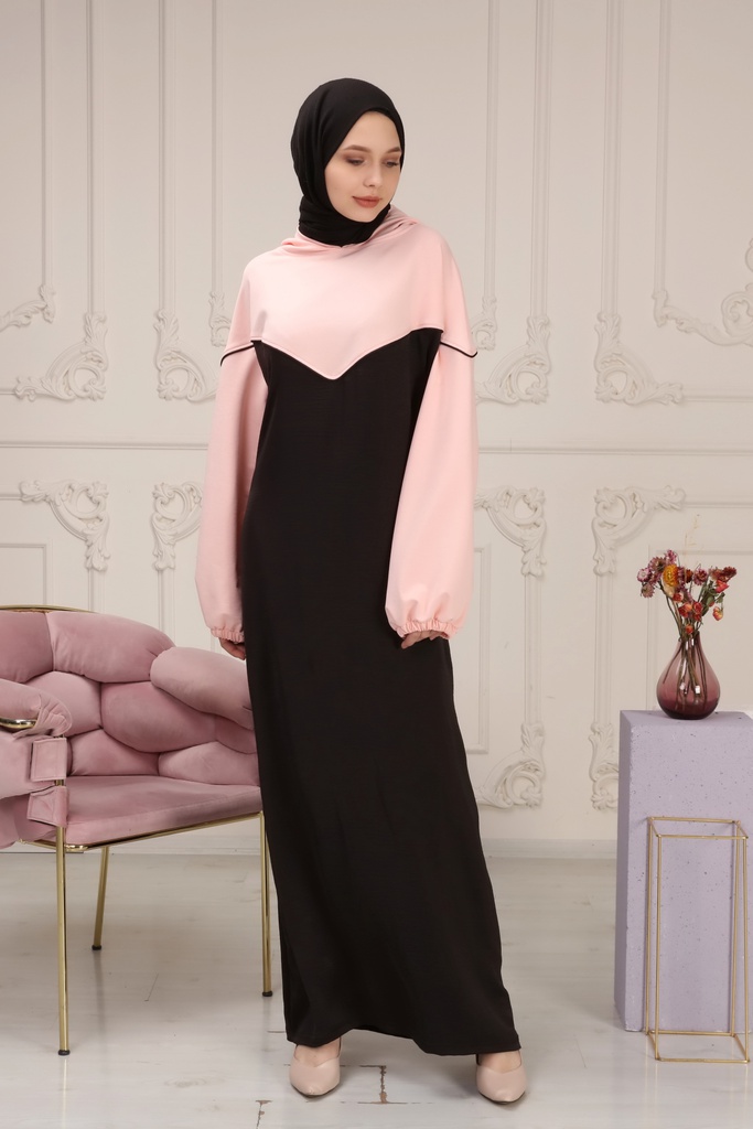 فستان قماش يد نفخ مع طاقية