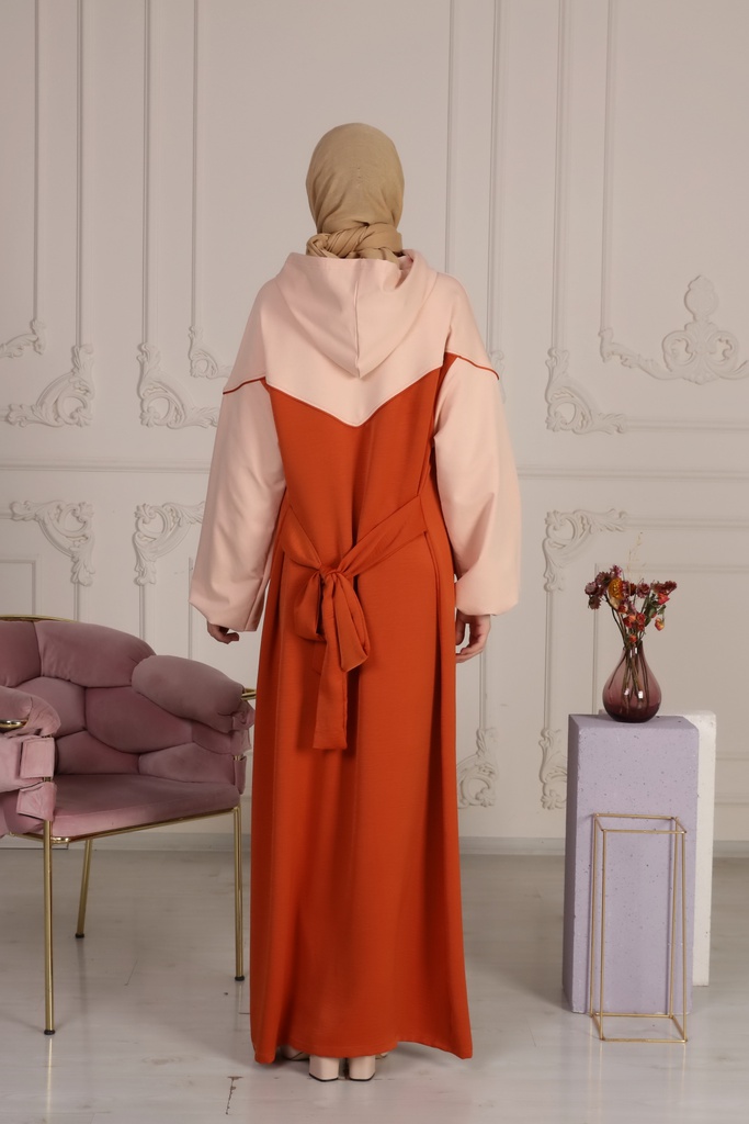 فستان قماش يد نفخ مع طاقية