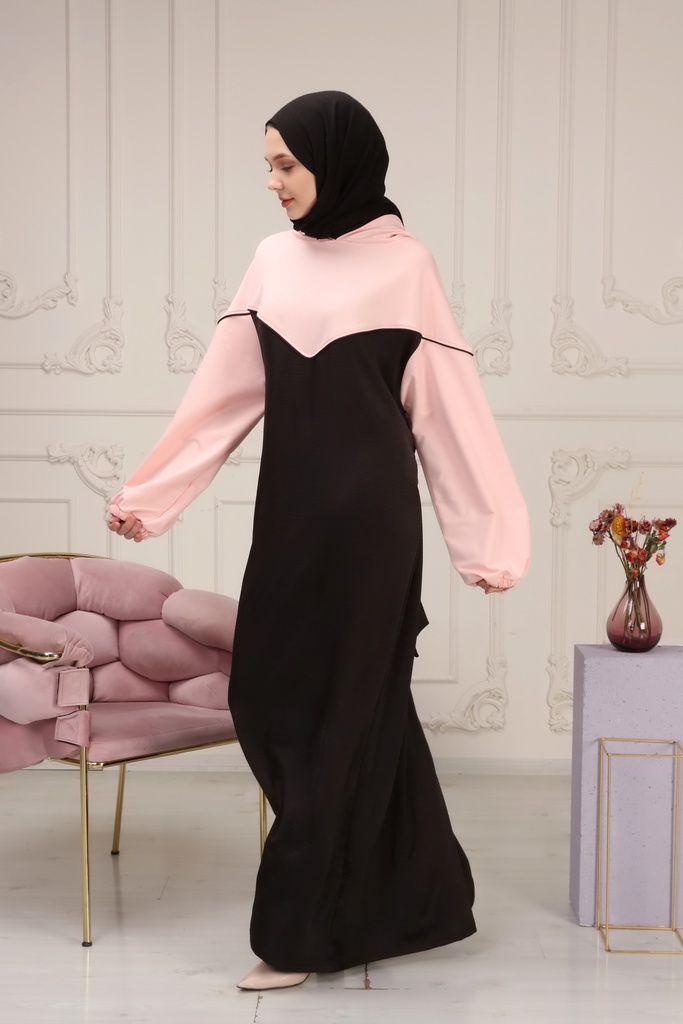 فستان قماش يد نفخ مع طاقية