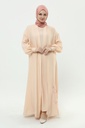 [2551-Beig-36] فستان و عباية طائر 2551 (36, Beige) 2E3A1509