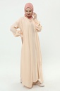 [2551-Beig-36] فستان و عباية طائر 2551 (36, Beige) 2E3A1516
