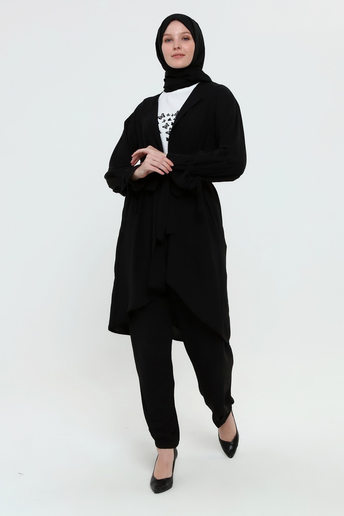 [3552-Blac-36] 3552 طقم قماش فراشه 3 قطع (36, Black) NRC10089