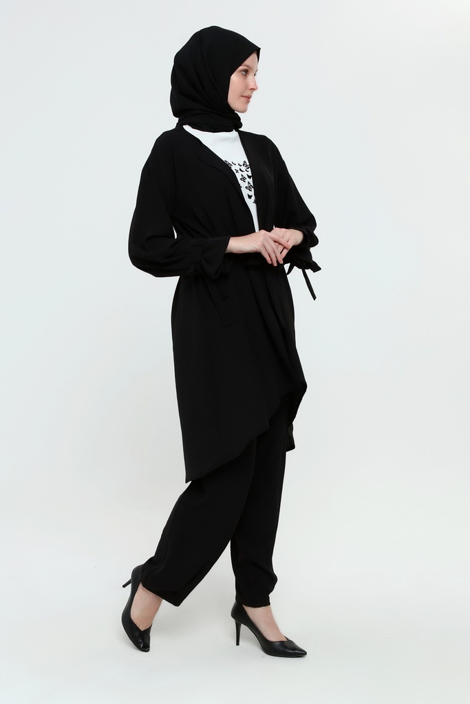 [3552-Blac-36] 3552 طقم قماش فراشه 3 قطع (36, Black) NRC10091