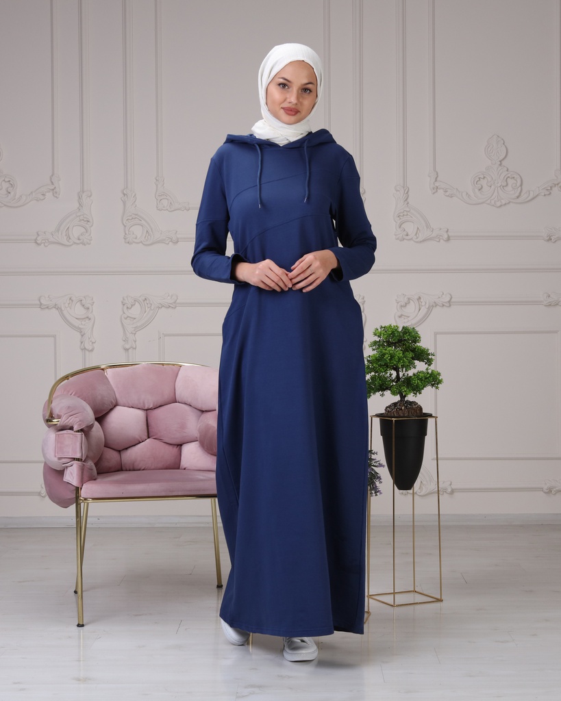 جلباب قطن مع طاقية