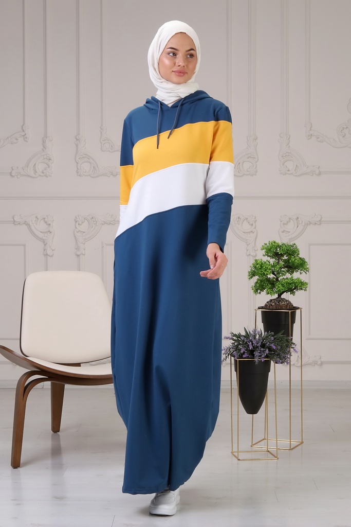 جلباب قطن مع طاقية