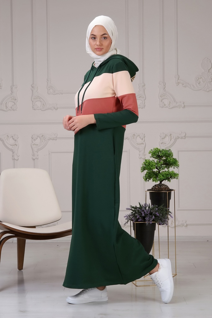 جلباب قطن مع طاقية