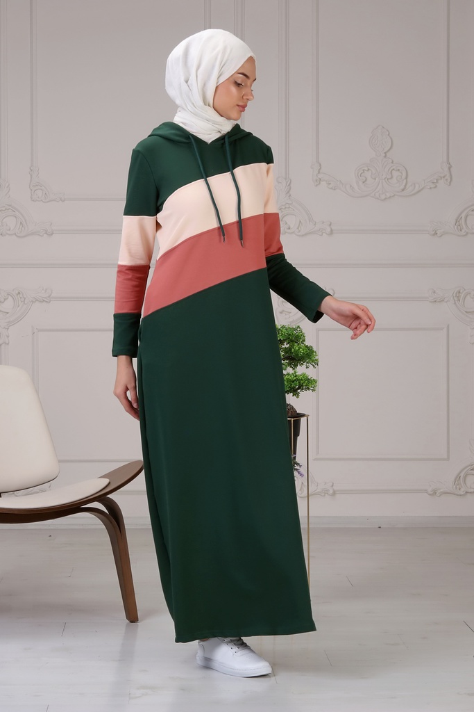 جلباب قطن مع طاقية