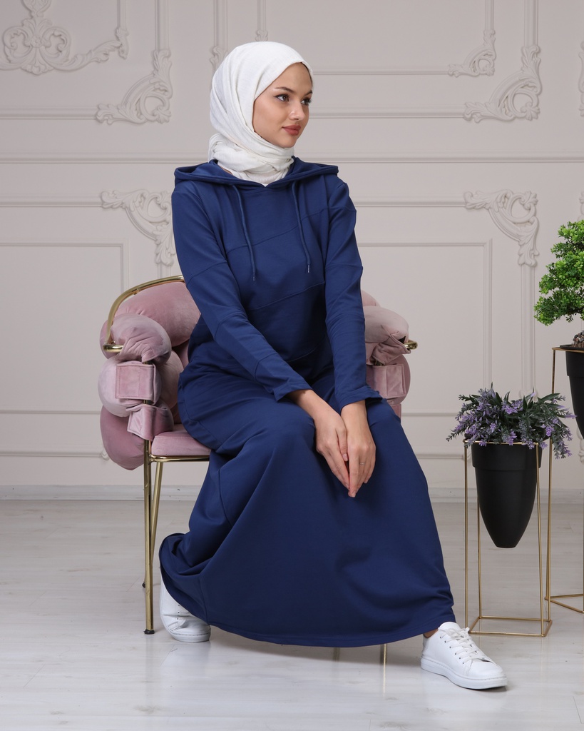 جلباب قطن مع طاقية